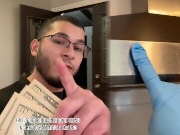 Latino gana cientos de dólares limpiando una casa en California y sorprende a TikTok