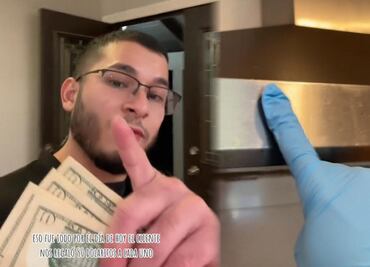 Latino gana cientos de dólares limpiando una casa en California y sorprende a TikTok