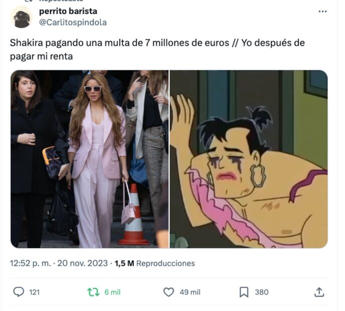 Memes de Shakira en redes sociales