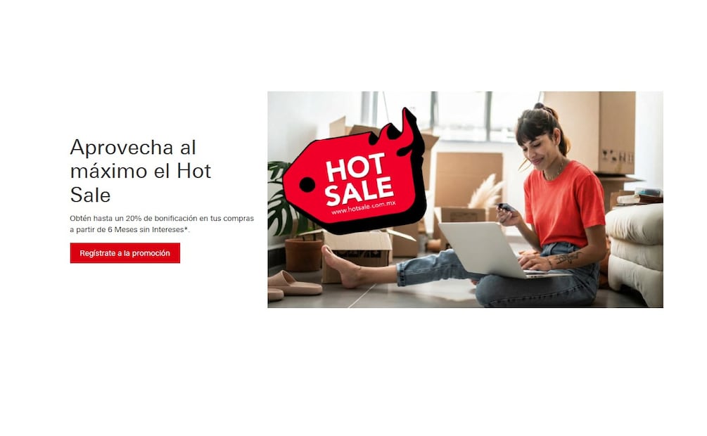 HSBC revela promociones para Hot Sale 2026 y clientes buscan ahorrar miles con sus tarjetas. (Foto: Caputra de panatlla)