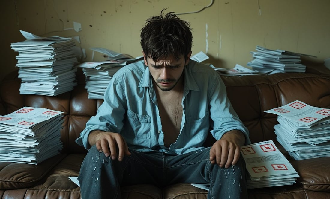 Conoce cómo puedes romper el circulo entre la tristeza y las deudas. (Foto: Creada con IA)