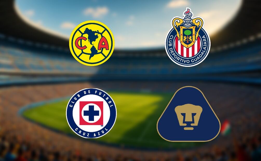 Los 4 grandes de la Liga MX.(Foto: DeDinero)
