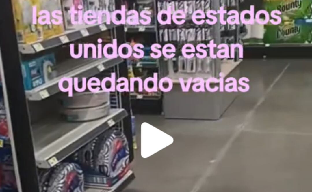 Supermercados vacíos en Estados Unidos (Foto: Tiktok-Captura de pantalla)