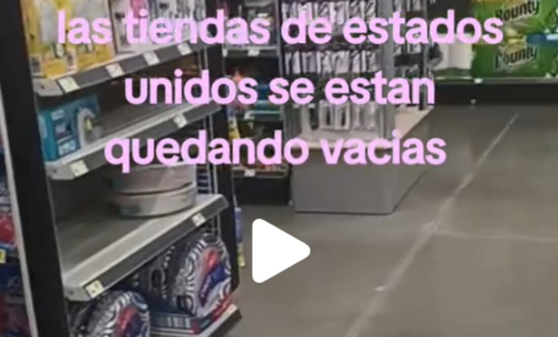 Supermercados vacíos en Estados Unidos (Foto: Tiktok-Captura de pantalla)