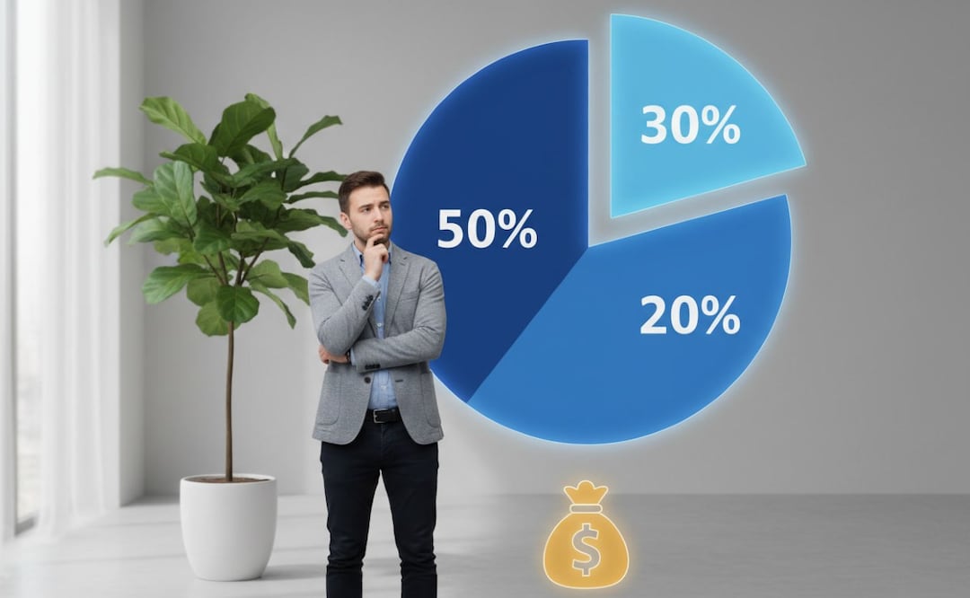 La Regla 50/30/20: Así puedes dividir tu salario para ahorrar 20% sin sacrificar tus gastos diarios. (Foto: Creada con IA)