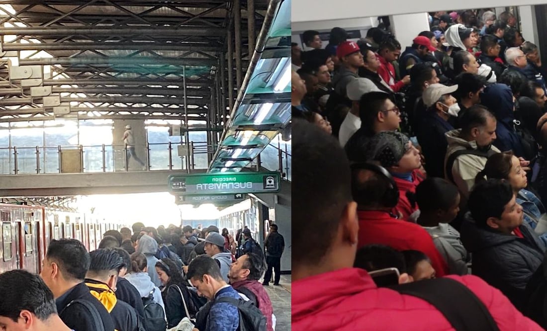 Usuarios de las Líneas B, 1 y 5, expresan su frustración por la demora del servicio del Metro. (Foto: Redes sociales)