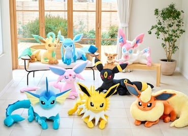 El pokemon favorito del mundo: Lanzan peluches tamaño real de las evoluciones de Eevee y puedes apartarlo con 2 mil pesos en México