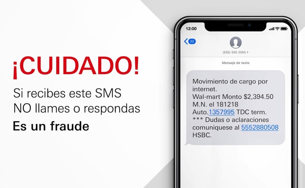 Cargo en HSBC aparece por SMS y miles caen en duda: así detectas si es fraude o un cobro real. (Foto: Captura de pantalla)