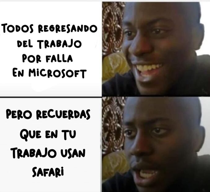 Meme apagón informático. (Foto: Redes sociales)