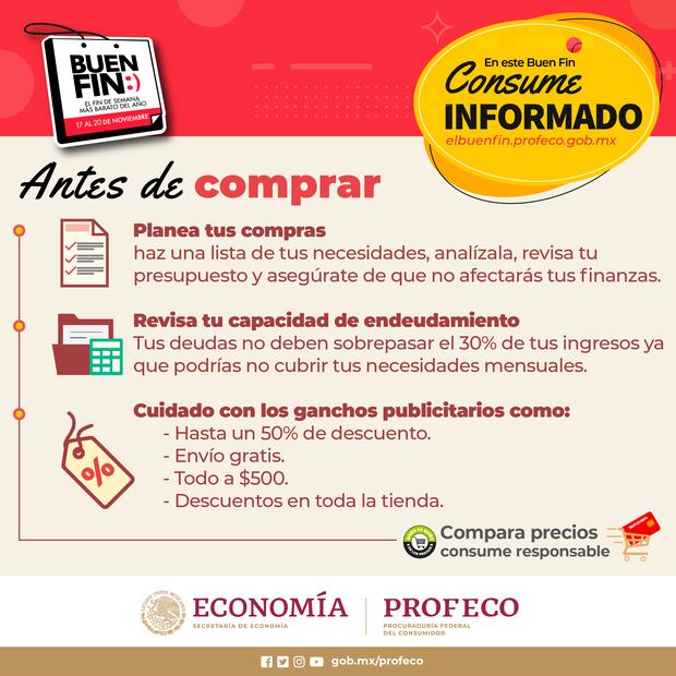 A través de su cuenta de X, la Profeco brindó esta recomendaciones. (Foto: Redes Sociales)