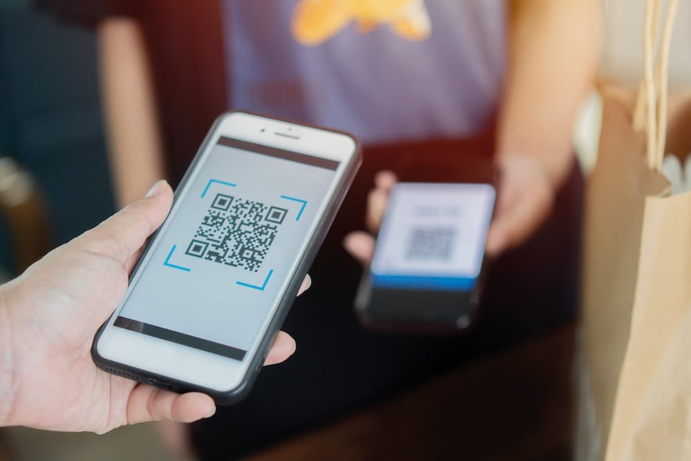 Pagos con criptomonedas mediante códigos QR. Foto: Cortesía