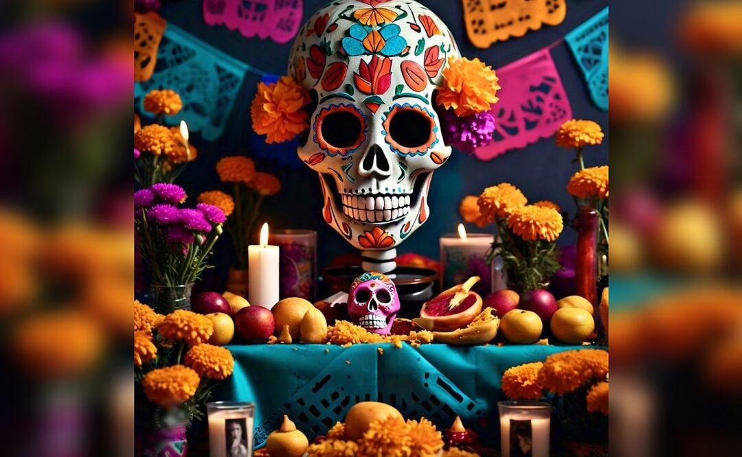 Ahorra dinero en tu ofrenda de Día de Muertos con estos sencillos trucos caseros. (Foto: Creada con IA)