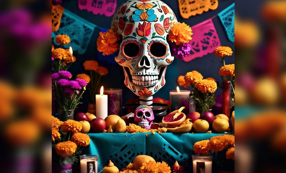 Ahorra dinero en tu ofrenda de Día de Muertos con estos sencillos trucos caseros. (Foto: Creada con IA)