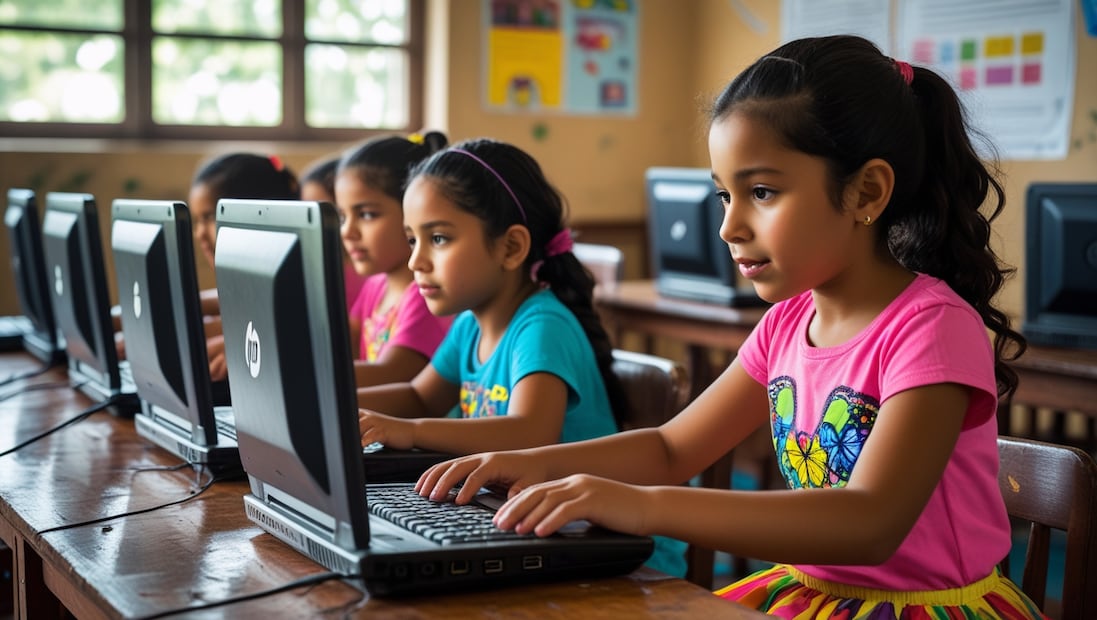 Fomentar el interés de las niñas en ciencia y tecnología desde la infancia es clave para cerrar la brecha digital de género (Foto: IA)