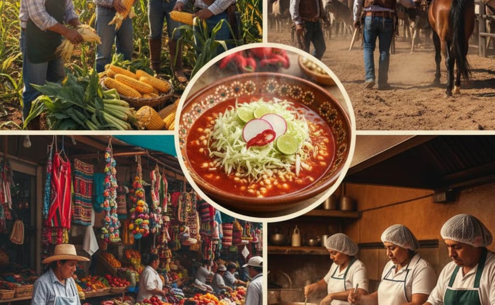Pozole en México: el platillo que genera millones de empleos en México. (Foto: Creada con IA)