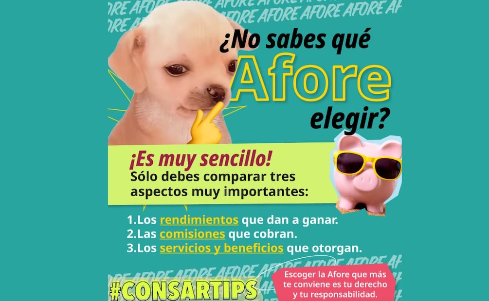 Cómo elegir Afore. (Foto: X de la Consar)