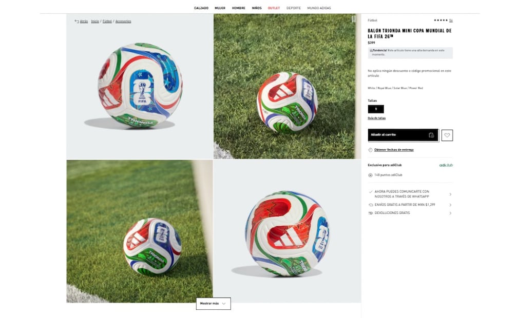 El balón está disponible en la mayoría de tiendas deportivas. (Foto: Captura de pantalla)