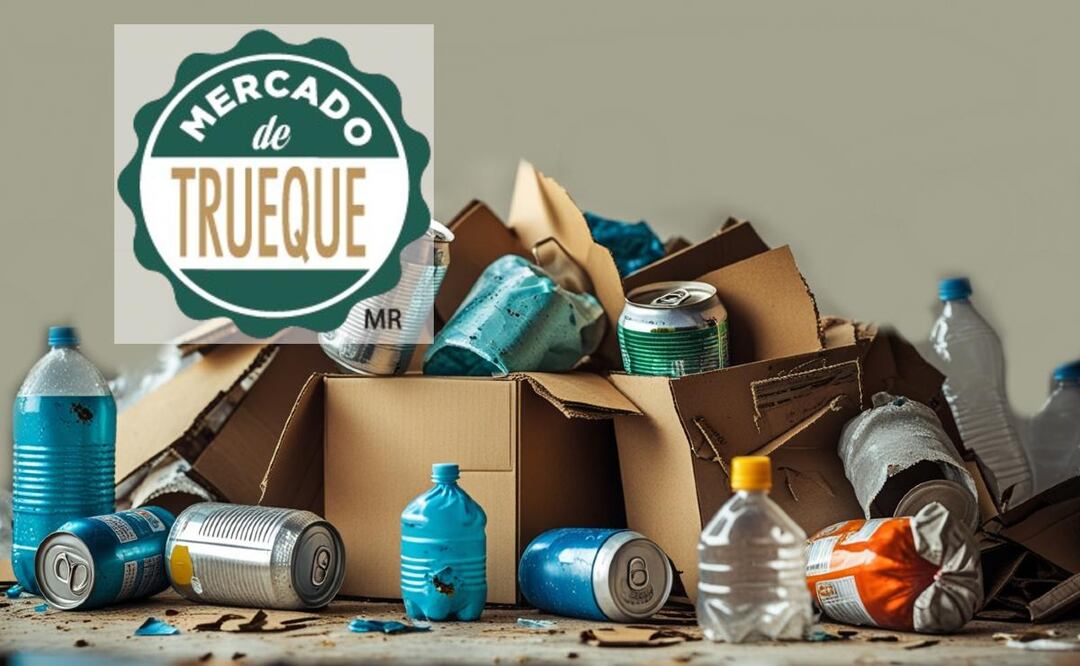 Mercado de Trueque CDMX: Convierte tus residuos en alimentos y plantas. (Foto: Creada con IA)