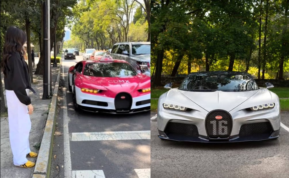 El “taxi” más caro de México: Bugatti Chiron de 88 millones sorprende al circular por la CDMX. (Foto: Captura de pantalla)