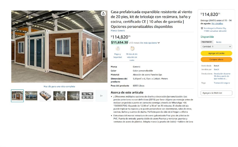 Casa de Amazon. (Foto: Captura de pantalla)