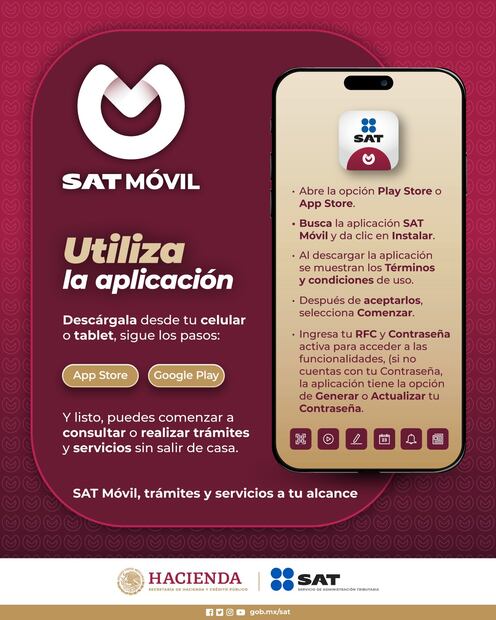 Este es el comunicado que compartió el SAT mediante su canales digitales. (Foto: Redes sociales)