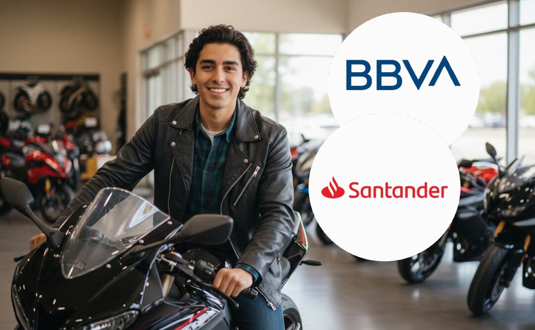 Crédito para moto: BBVA o Santander, así cambia lo que pagas por financiar tu motocicleta. (Foto: Creada con IA)