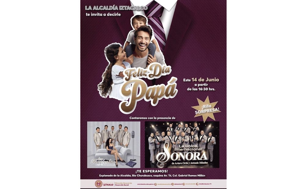 Concierto para papá en la alcaldía Iztacalco. (Foto: Captura de pantalla)
