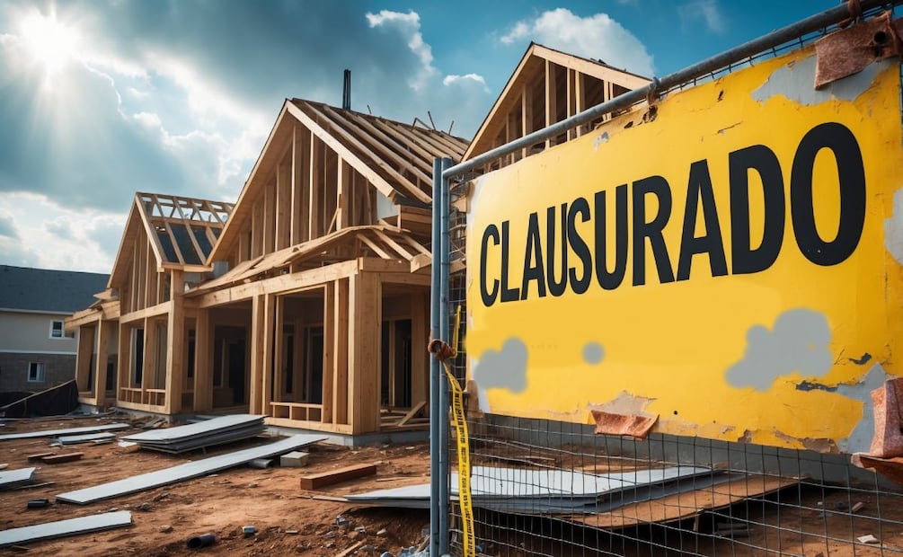Obra clausurada. (Foto: Creada con IA)