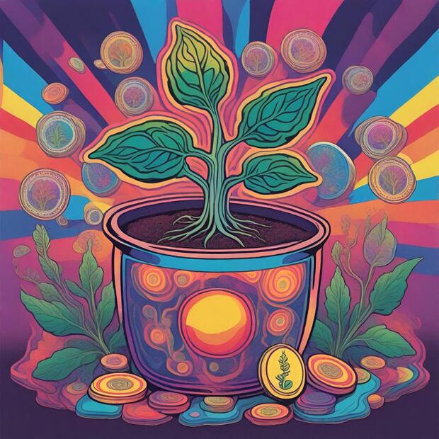Invertir tu dinero favorecerá que crezca de manera similar a una planta. (Foto: Generada con Inteligencia Artificial)