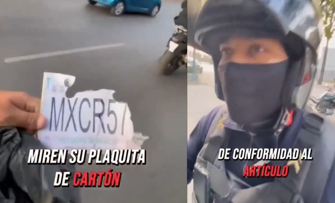 Policías con placas falsas: el video que destapó extorsiones en CDMX y qué autoridad sí puede multarte. (Foto: Captura de pantalla)