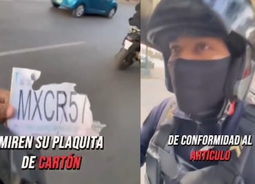 ¿Te puede multar cualquier policía? El escándalo viral que exhibe a agentes con placas de cartón
