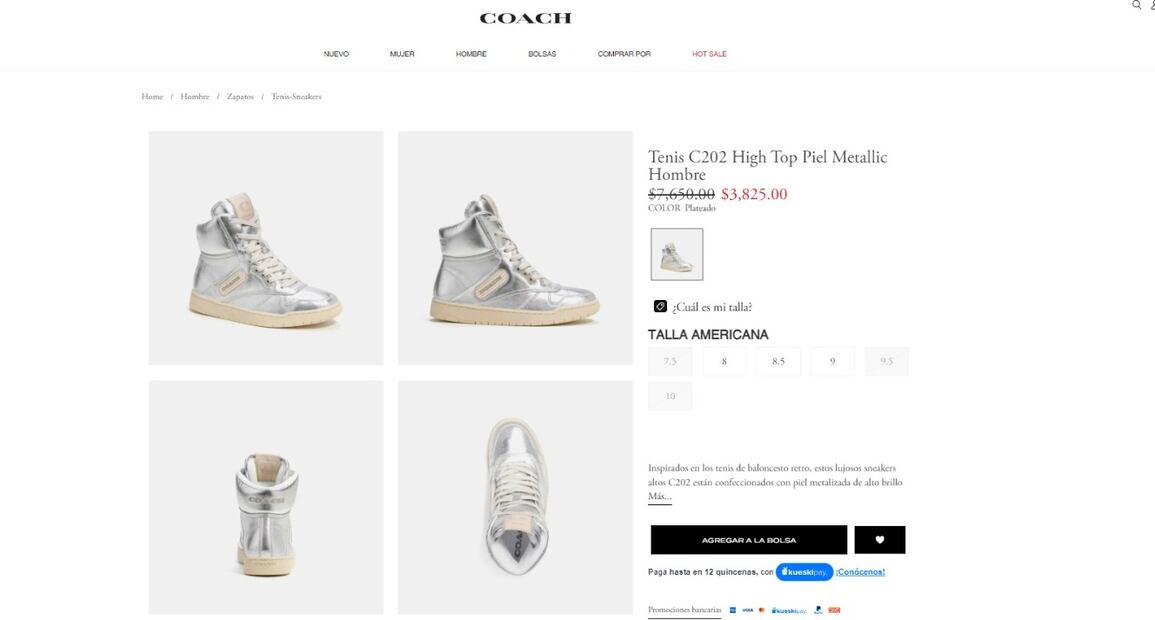 Tenis Coach en oferta. (Foto: Captura de pantalla)
