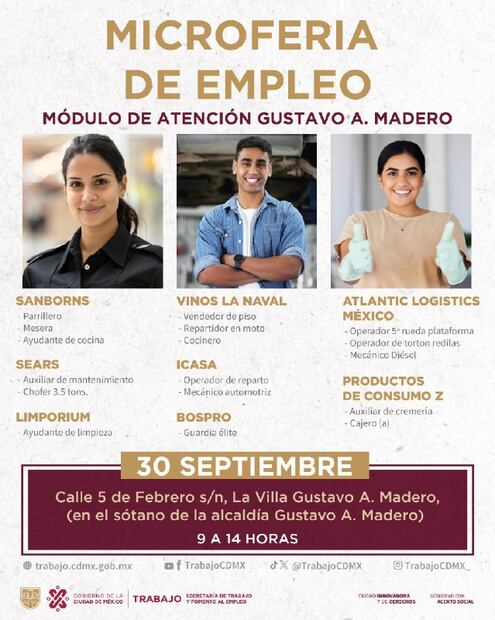 Microferia de Empleo en Gustavo A. Madero. (Foto: Redes sociales)