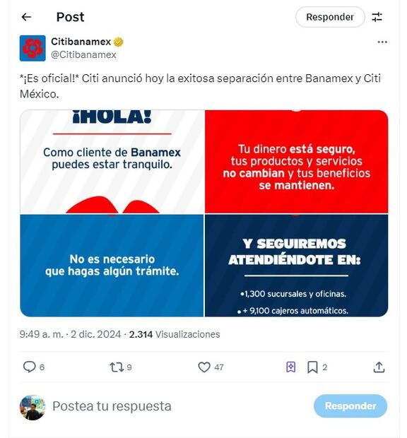 ¿Qué está pasando con el banco Citibanamex? (Foto: DeDinero)