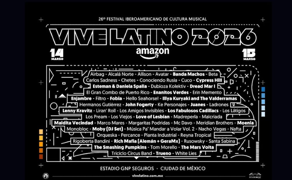 Vive Latino 2026: fechas de venta de boletos, precios de abonos y artistas confirmados del cartel. (Foto: Captura de pantalla)