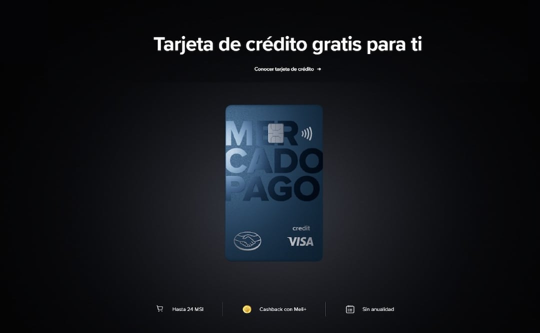 Mercado Pago lanza su tarjeta de crédito Visa: sin anualidad y con meses sin intereses para usarla. (Foto: Captura de pantalla)
