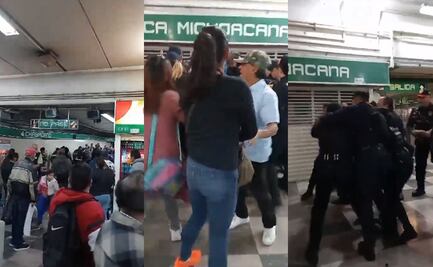 Vendedores ambulantes exigen derechos y pelean vs policías en Metro Chabacano de CDMX