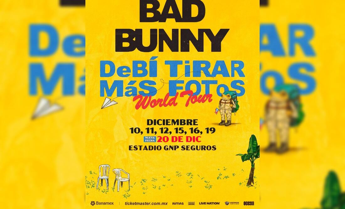 Precios de los boletos para Bad Bunny 2025 (Foto: Captura de pantalla- X de Ocesa Total)