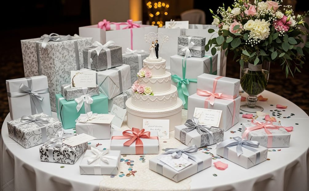 Guía para organizar tu mesa de regalos y ahorrar miles en tu boda o baby shower. (Foto: Creada con IA)