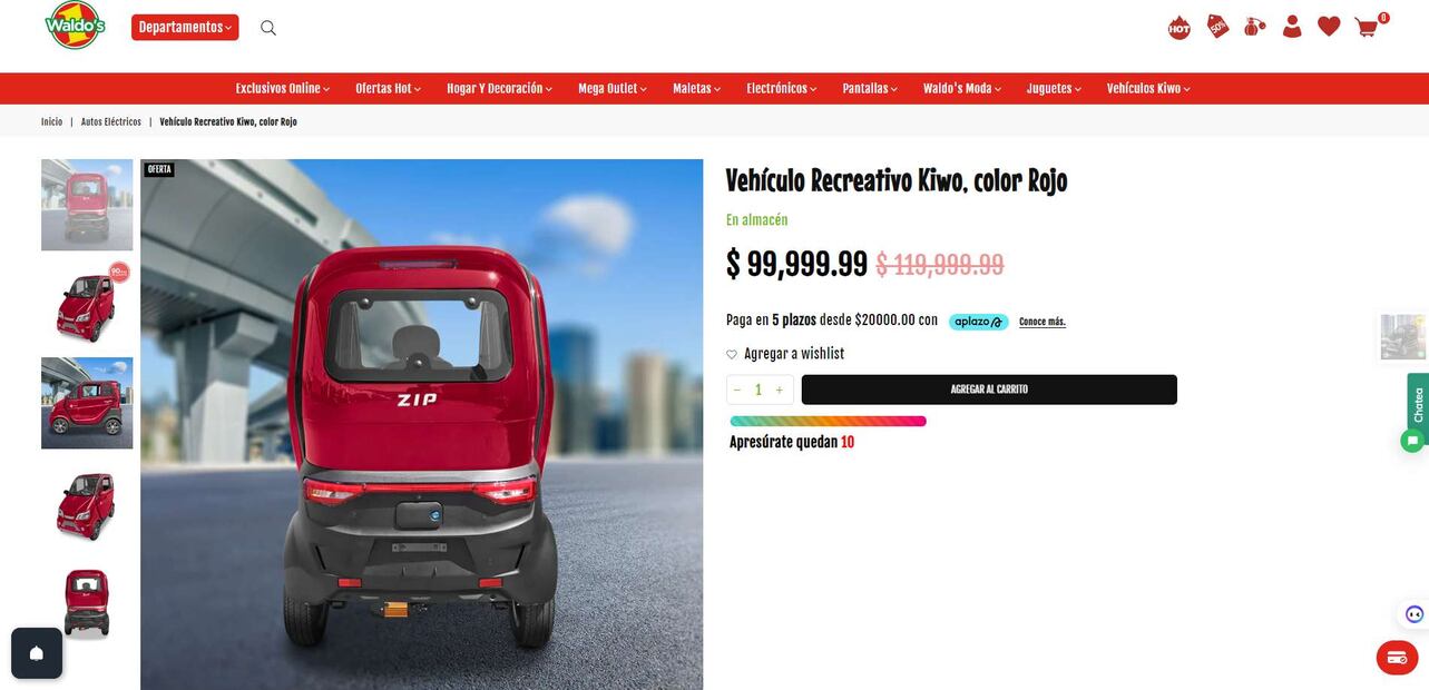 Waldo's Auto Eléctrico 2024, cómo se compra. (Foto: DeDinero)
