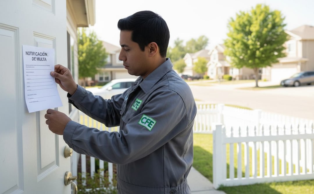 ¿Aviso de multa de la CFE? Conoce el modus operandi de estafadores y verifica si el personal es auténtico. (Foto: Creada con IA)