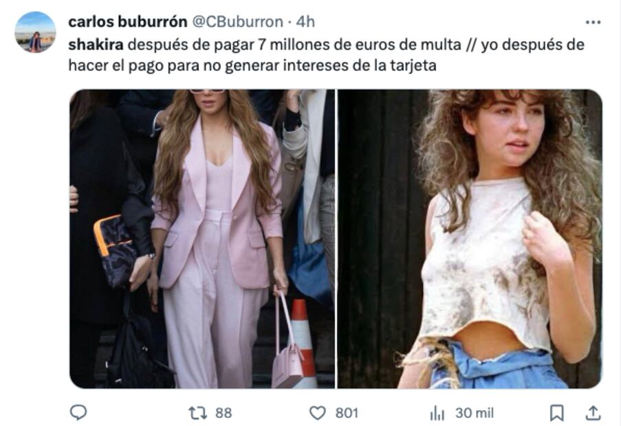 Memes de Shakira en redes sociales