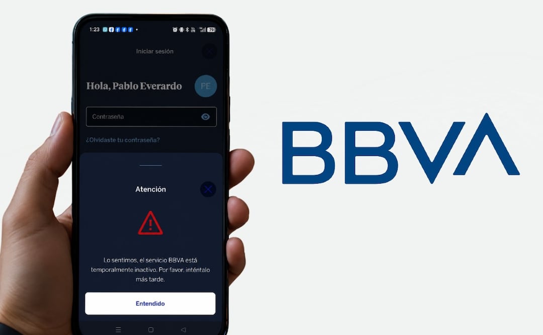 Usuarios de BBVA reportan fallas en la app y estas son las opciones para hacer operaciones. (Foto: Creada con IA/ captura de pantalla)