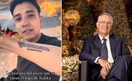 Joven se tatúa logo de Italika y Ricardo Salinas Pliego le regala una moto