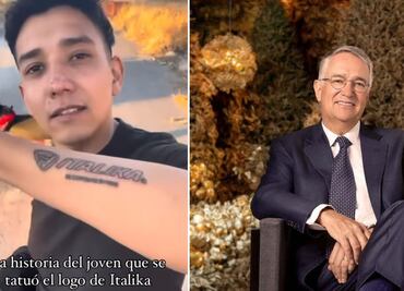 Joven se tatúa logo de Italika y Ricardo Salinas Pliego le regala una moto