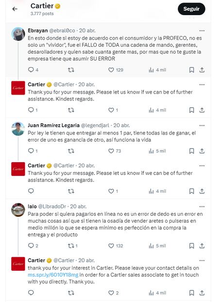 Cartier por fin lanza mensaje tras historia de joven que compró aretes de medio millón en 500 pesos
