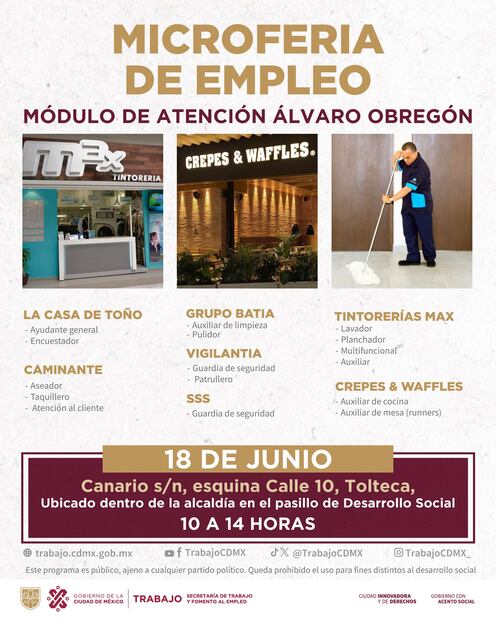 Microferia de empleo de la CDMX. (Foto: Redes sociales)