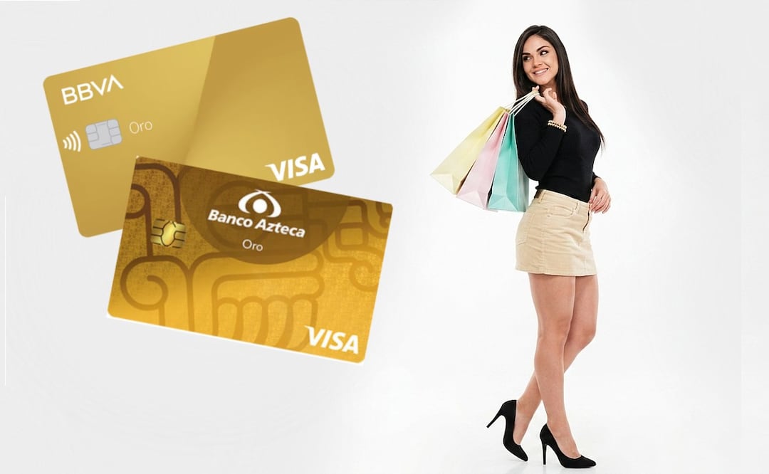 BBVA vs. Banco Azteca: ¿qué tarjeta Oro ofrece más beneficios y cobra menos por tenerla? (Foto: Creada con IA /captura de pantalla)