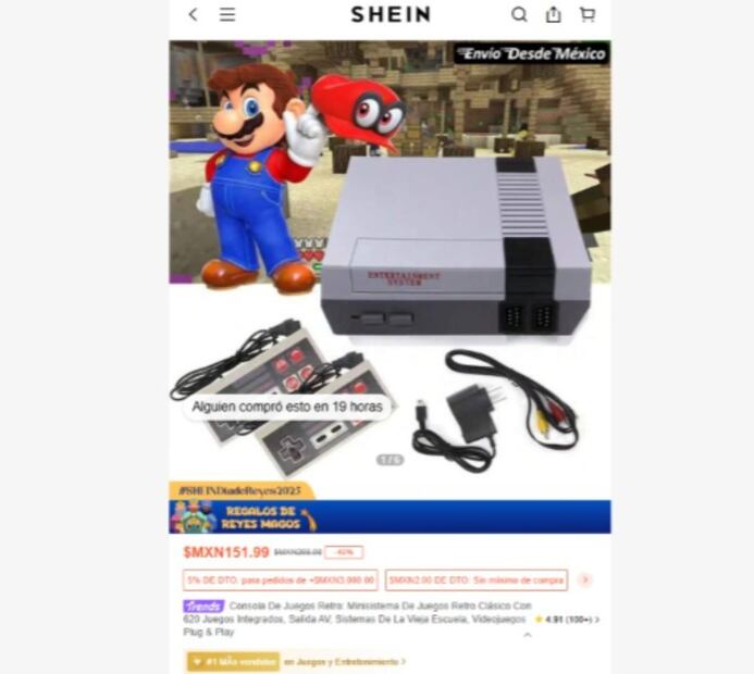 Regalos en Shein. (Foto: Captura de pantalla)