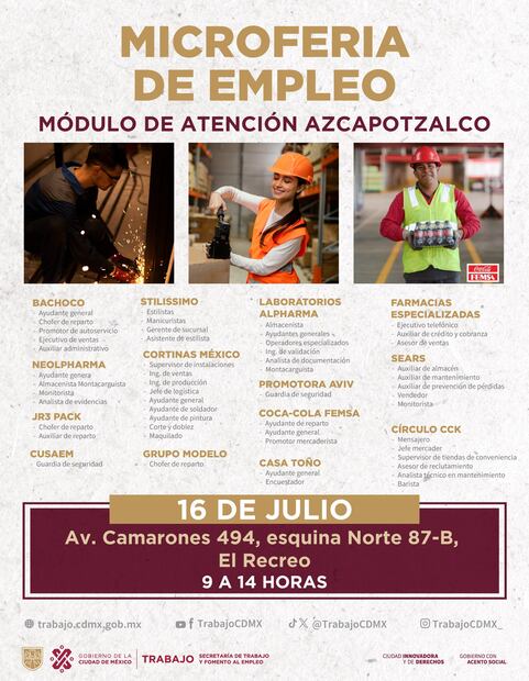 Microferia de empleo en Azcapotzalco. (Foto: Captura de pantalla)